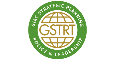 GIAC Strategic Planning, Policy, and Leadership (GSTRT) badge